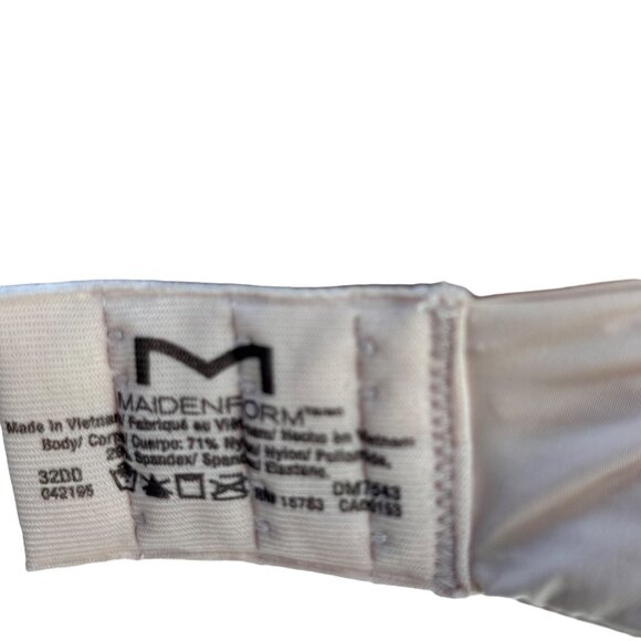 Maidenform Women's T-Shirt Bra 32DD Smartzone Cups Convertible Straps Beige 7543 - Picture 7 of 10